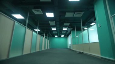Boş bir ofisin içi, gökdelen içinde bir ofis, bulanık bir arka plan şablonu, iş yerleri..