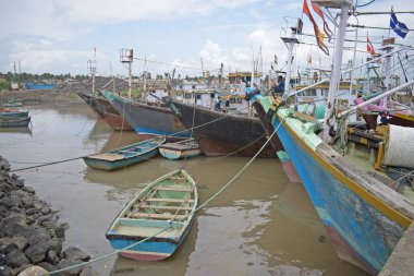 Mumbai limanında ticari balıkçı tekneleri 