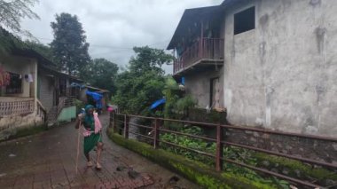 Maharashtra köyünün manzarası.