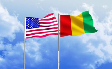 Amerikan bayrağı ve Gine bayrağı