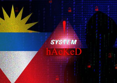 Antigua ve Barbuda konseptine siber saldırı
