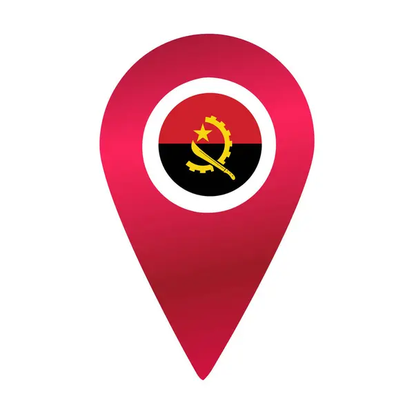 Angola red destination flag pin