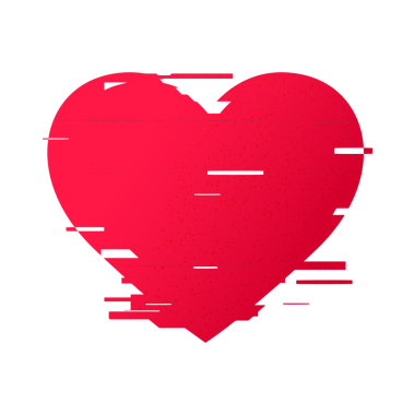 Kırmızı kalp arıza efekti