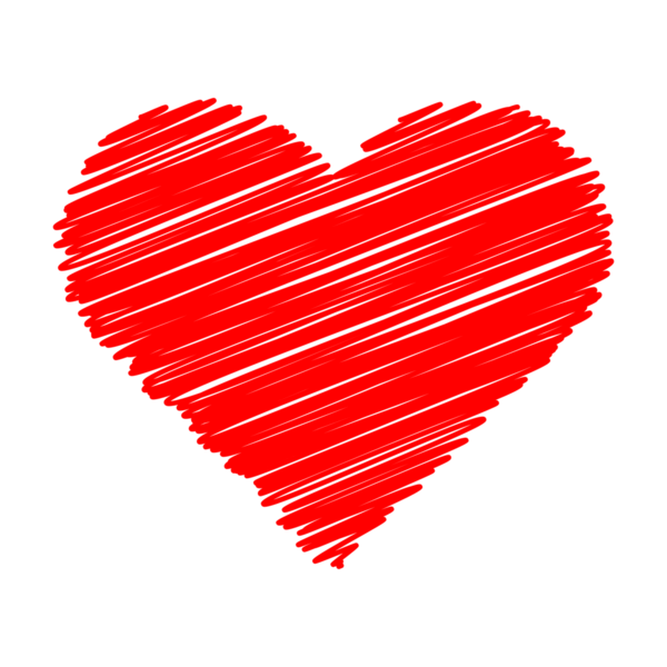 Tebeşir gibi elle çizilmiş kalp şekli