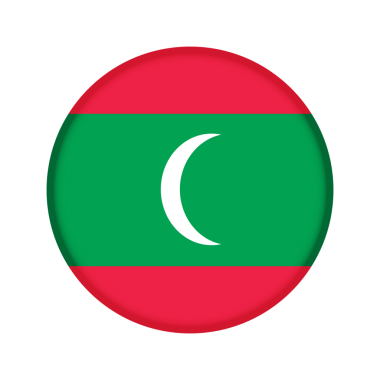 İzole edilmiş Maldivler bayrağı