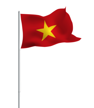 Vietnam 'ın izole edilmiş ulusal bayrağı