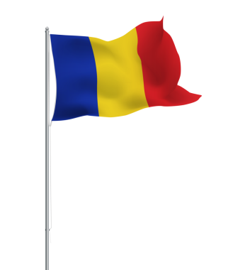 Romanya 'nın izole edilmiş ulusal bayrağı
