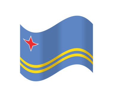 İzole Aruba bayrağı