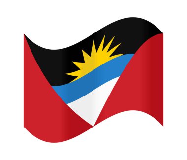 Antigua ve Barbuda 'nın izole bayrağı