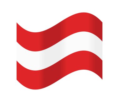 izole edilmiş Avusturya bayrağı