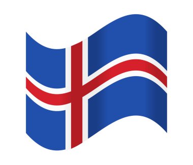 İzlanda 'nın izole ulusal bayrağı