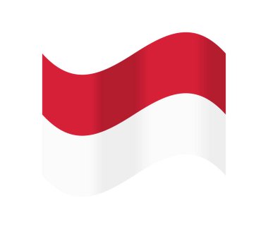 İzole edilmiş ulusal Endonezya bayrağı