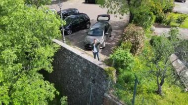 Kuzey İtalya 'daki küçük antik dağ köyü