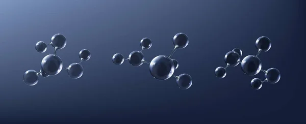 Cam Molekül Atom Parçacık Seti Yansıtıcı Kırıcı Soyut Moleküler Şekil — Stok Vektör