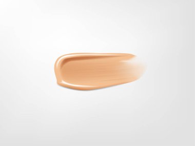 Beyaz arka planda gerçekçi makyaj lekesi. Güzellik ve kozmetik arka plan.