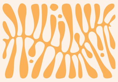 Soyut bitki yaprağı çiçekleri muhteşem sanat arkaplanı. Modern minimalist matisse karalama arkaplanı organik yapraklar, basit doğal şekiller. Duvar kağıdı, duvar dekoru, baskı, kartpostal, kapak, şablon, pankart için el çizimi tasarımı.