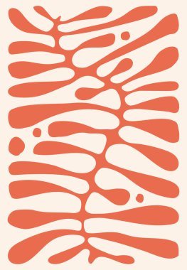 Soyut bitki yaprağı çiçekleri muhteşem sanat arkaplanı. Modern minimalist matisse karalama arkaplanı organik yapraklar, basit doğal şekiller. Duvar kağıdı, duvar dekoru, baskı, kartpostal, kapak, şablon, pankart için el çizimi tasarımı.