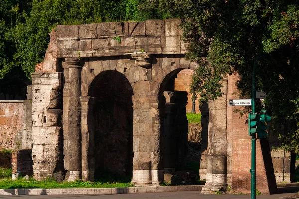 Fórum Holitorium Starověké Ruiny Římě — Stock fotografie