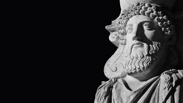 Anciano Griego Romano Wolrd Una Escultura Herme Del Siglo Xviii —  Fotos de Stock