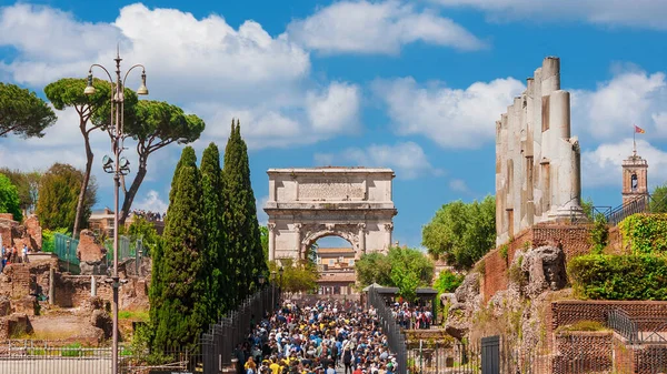 Roma Italia Abril 2017 Turismo Roma Turistas Cola Esperando Para — Foto de Stock