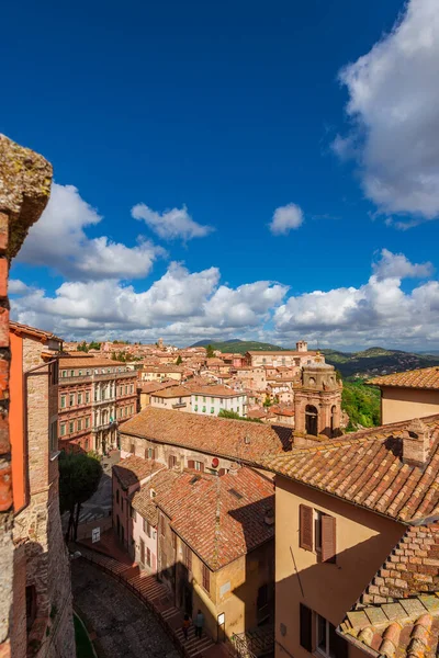 Perugia Historiska Centrum Skyline Från Porta Sole — Stockfoto