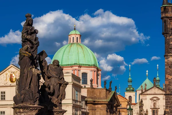 Praga Stare Historyczne Centrum Piękne Xvii Xviii Wieku Barokowe Sztuki — Zdjęcie stockowe