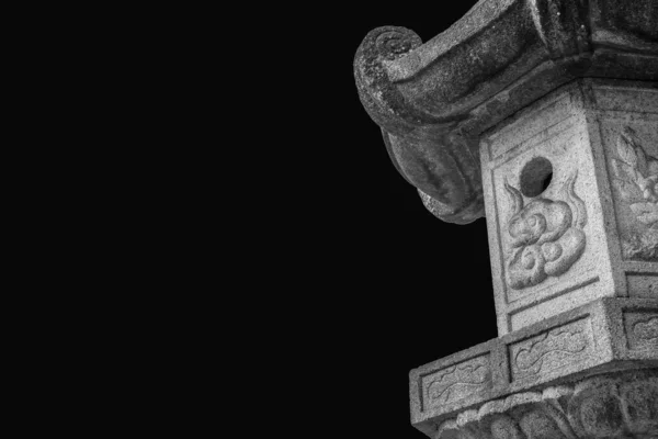 Старий Традиційний Кам Яний Ліхтар Япанського Каменю Який Часто Зустрічається — стокове фото