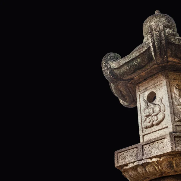 Stare Tradycyjne Japońskie Kamienne Latarnie Typ Często Znaleźć Ogrodach Izolowane — Zdjęcie stockowe