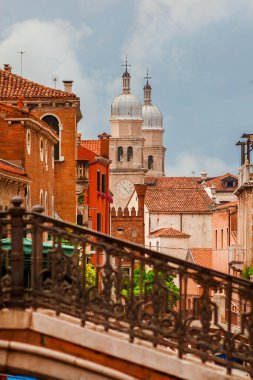 Dorsoduro bölgesindeki Venedik 'in güzel tarihi merkezi