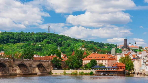 View Prague Mala Strana Old District River Vltava Famous Charles — Stock Photo, Image