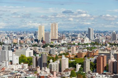 Tokyo, Japonya, 10 Ekim 2023 Tokyo 'da Bunkyo modern silueti