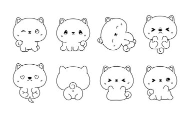 Vektör Karikatür Koleksiyonu Shiba Inu Köpek Yavrusu Renk Sayfası. Etiketler, Bebek Duşu, Renk Kitabı, Giysiler için İzole Bebek Köpek Taslağı. 