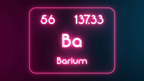 Tabel Periodik Modern Elemen Barium Neon Teks Ilustrasi — Stok Foto