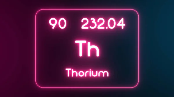 Tabel Periodik Modern Elemen Torium Neon Teks Ilustrasi — Stok Foto