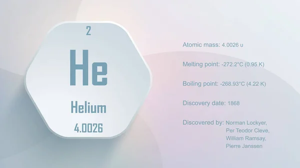 Modern Periodic Table Element Helium Illustration — Foto Stock