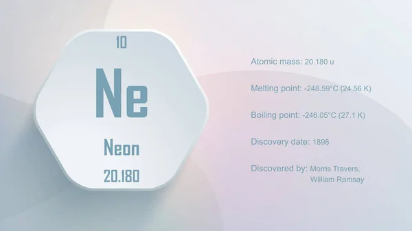 Modern Periodic Table Element Neon Illustration — Fotografia de Stock