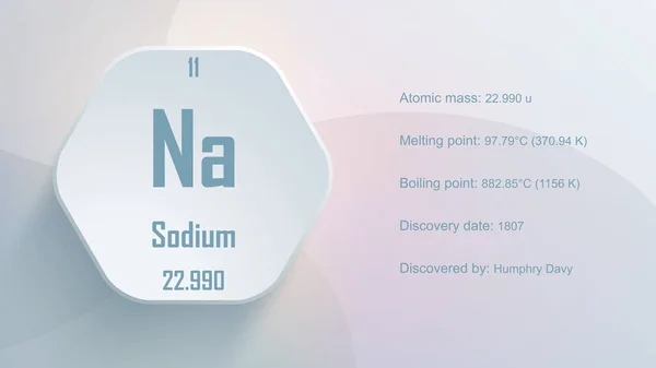 Modern Periodic Table Element Sodium Illustration — ストック写真