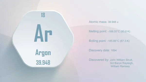 Modern Periodic Table Element Argon Illustration — Stockfoto