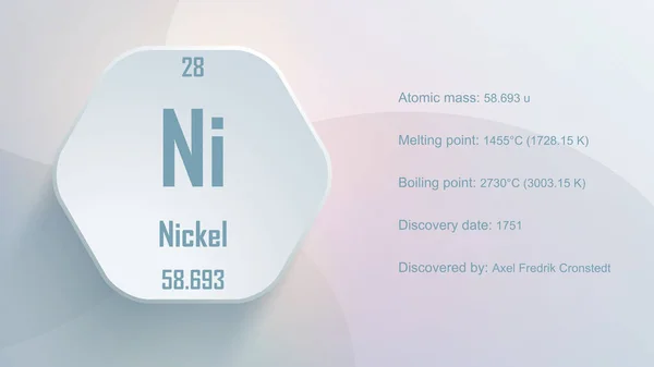 Modern Periodic Table Element Nickel Illustration — Φωτογραφία Αρχείου