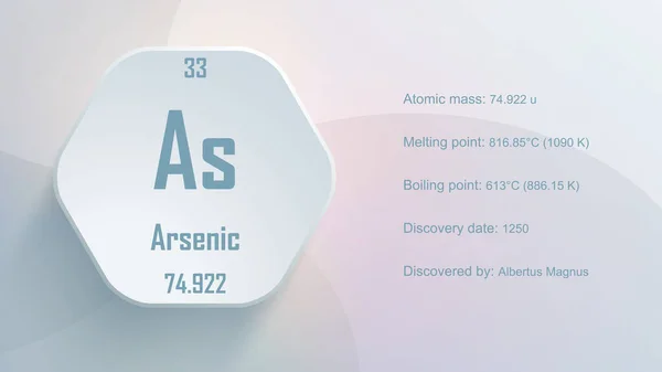 Modern Periodic Table Element Arsenic Illustration — Stok fotoğraf