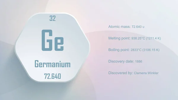 Modern Periodic Table Element Germanium Illustration — Foto Stock