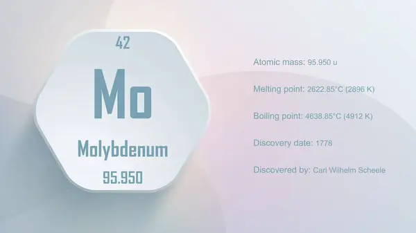 Modern Periodic Table Element Molybdenum Illustration — Zdjęcie stockowe