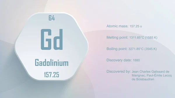 Modern Periyodik Tablo Elementi Gadolinium Illüstrasyon — Stok fotoğraf