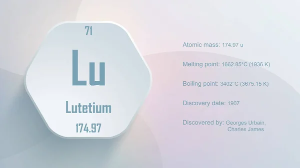Modern Periodic Table Element Lutetium Illustration — Stok fotoğraf
