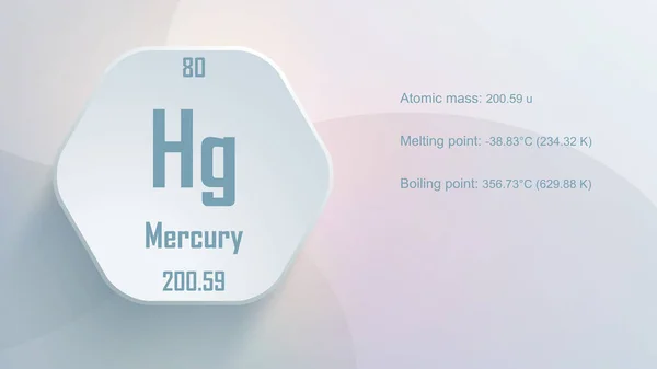 Сучасний Елемент Періодичної Таблиці Меркурій Ілюстрація — стокове фото