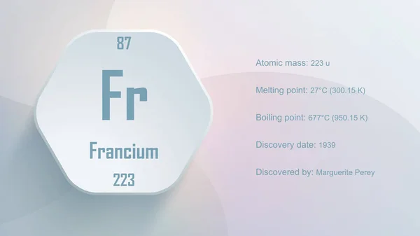 Modern Periodic Table Element Francium Illustration — Foto Stock