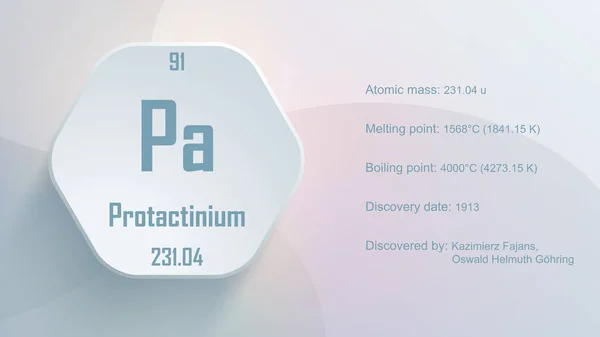 Modern Periodic Table Element Protactinium Illustration — Fotografia de Stock