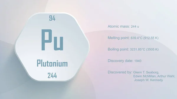 Modern Periodic Table Element Plutonium Illustration — ストック写真