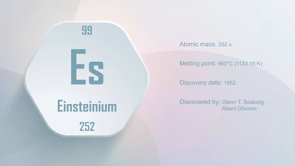 Modern Periodic Table Element Einsteinium Illustration — Φωτογραφία Αρχείου