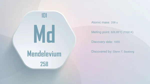 Modern Periodic Table Element Mendelevium Illustration — Zdjęcie stockowe